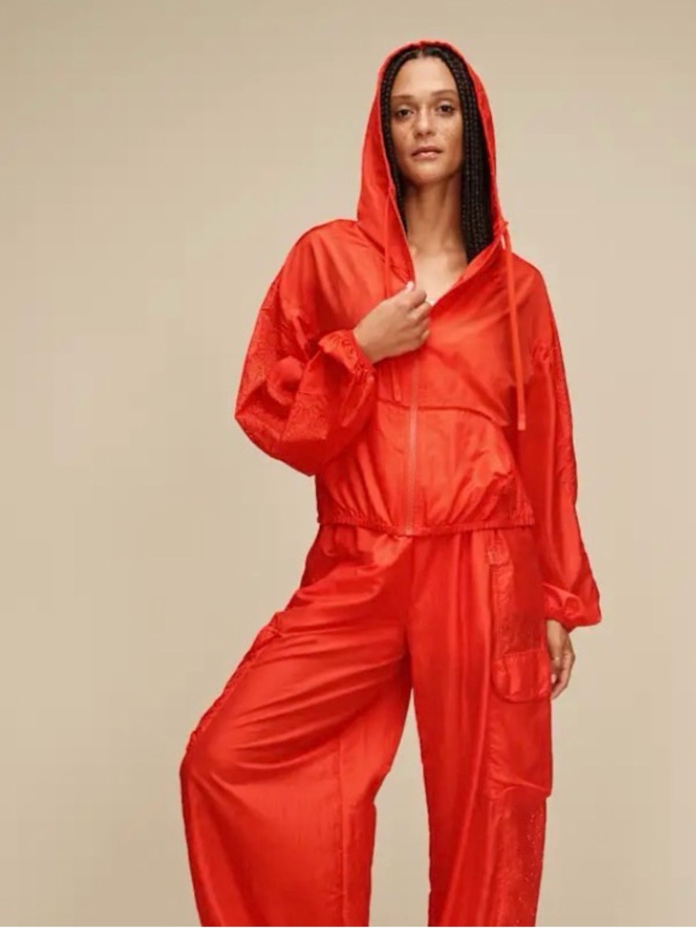 NWOT UGG Orange Chiara Full-Zip Hooded Lightweight Jacket Size Medium